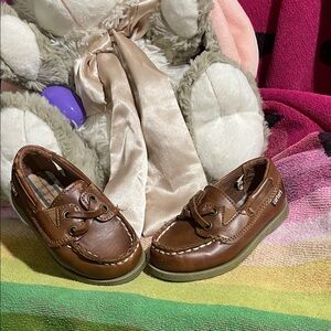 Carter's Brown Leather Moccasin Slip-Ons